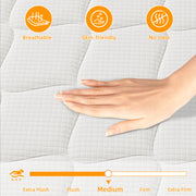 Full Mattress, 10Inch Hybrid Mattress in a Box with Memory Foam and Individual Pocket Springs - Medium Firm, Motion Isolation, Extra Edge Support & Pressure Relief, CertiPUR-US Certified