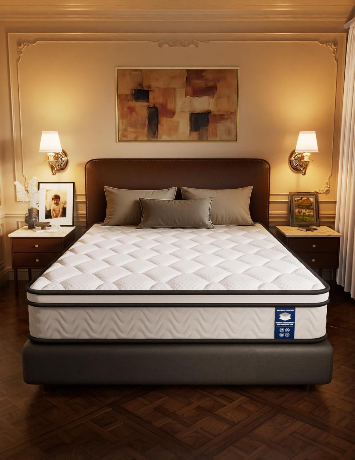 Mattress, 10in Memory Foam Hybrid Mattress, Medium Firm and Individually Pocket Springs - Pressure Relief, CertiPUR-US Certified, Motion Isolation-Extra Edge Support.