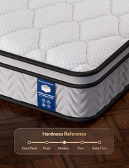 Mattress, 10in Memory Foam Hybrid Mattress, Medium Firm and Individually Pocket Springs - Pressure Relief, CertiPUR-US Certified, Motion Isolation-Extra Edge Support.